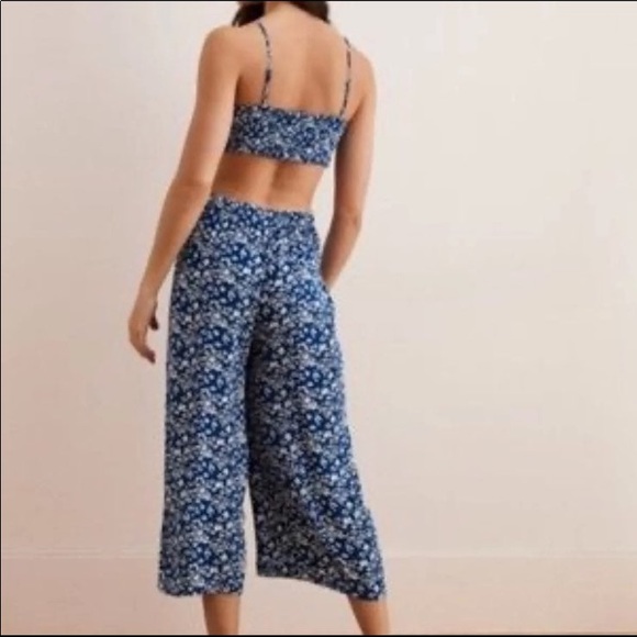 Aerie Blue floral jumpsuit - Picture 2 of 4